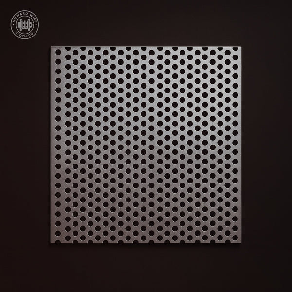 3/16" Hole on 1/4" Staggered - .063" Thick - Aluminum Perforated - 36" x 120" Sheet - Howard Wire Cloth Co.