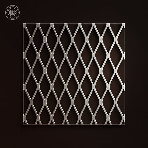 3/4" #9 - Stainless Steel Type 316 Flattened Expanded Metal - 48" x 96" Sheet - Howard Wire Cloth Co.