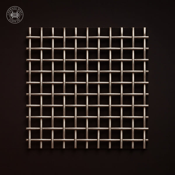1/2" Mesh - .063" Wire Diameter - 304 Stainless Steel Crimped Woven Wire - 48" Wide - Howard Wire Cloth Co.