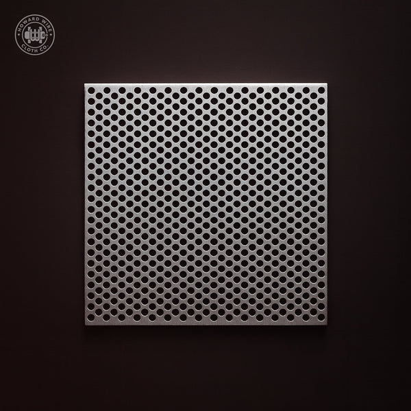 5/32" Hole on 3/16" Staggered - .032" Thick - Aluminum Perforated - 36" x 120" Sheet - Howard Wire Cloth Co.
