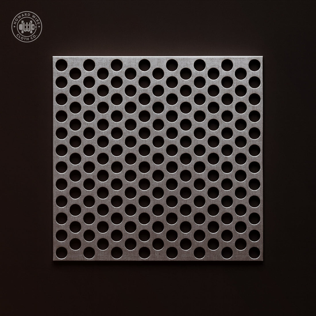 3/8" Hole on 9/16" Staggered - .063" Thick - Aluminum Perforated - 48" x 120" Sheet - Howard Wire Cloth Co.