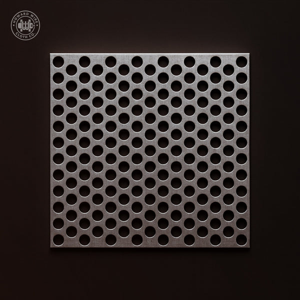 3/8" Hole on 9/16" Staggered - .063" Thick - Aluminum Perforated - 48" x 120" Sheet - Howard Wire Cloth Co.