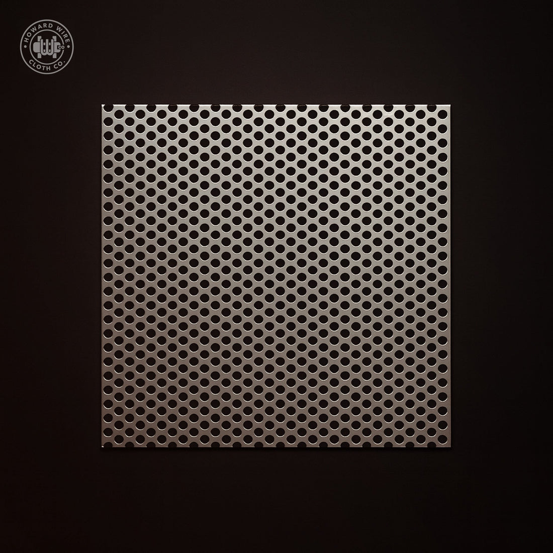 3/16" Hole on 1/4" Staggered - 16 Gauge - Stainless Steel Type 304 Perforated - 36" x 120" Sheet - Howard Wire Cloth Co.