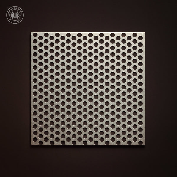 3/16" Hole on 1/4" Staggered - 18 Gauge - Stainless Steel Type 304 Perforated - 36" x 120" Sheet - Howard Wire Cloth Co.