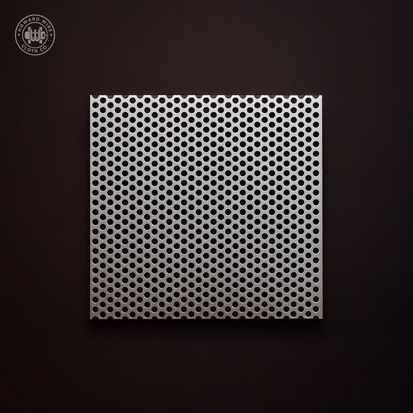 3/16" Hole on 1/4" Staggered - 20 Gauge - Stainless Steel Type 316 Perforated - 48" x 120" Sheet - Howard Wire Cloth Co.