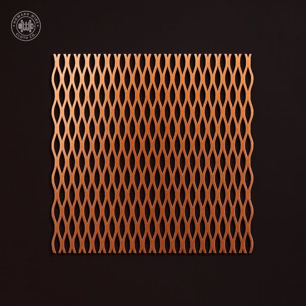 1/4" .016" - Copper Flattened Expanded Metal - Howard Wire Cloth Co.