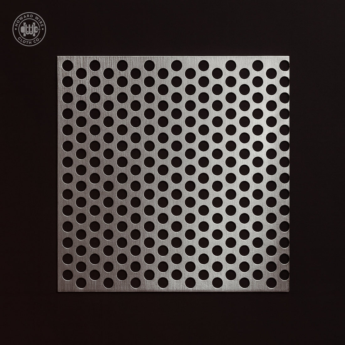 1/4" Hole on 3/8" Staggered - 16 Gauge - Stainless Steel Type 304 Perforated - 36" x 120" Sheet - Howard Wire Cloth Co.