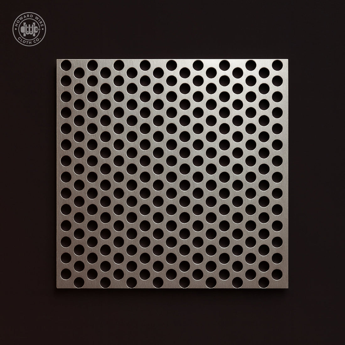 1/4" Hole on 3/8" Staggered - 3/16" Thick - Plain Steel Perforated - 48" x 120" Sheet - Howard Wire Cloth Co.