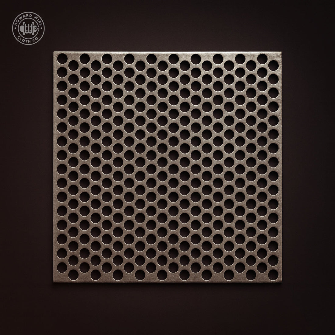 5/16" Hole on 7/16" Staggered - 1/4" Thick - Plain Steel Perforated - 48" x 120" Sheet - Howard Wire Cloth Co.