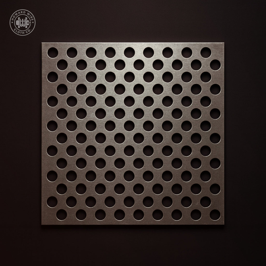 1/2" Hole on 11/16" Staggered - 3/16" Thick - Plain Steel Perforated - 48" x 120" Sheet - Howard Wire Cloth Co.