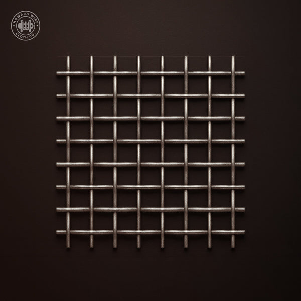 1/2" Mesh - .120" Wire Diameter - 304 Stainless Steel Crimped Woven Wire - 48" Wide - Howard Wire Cloth Co.