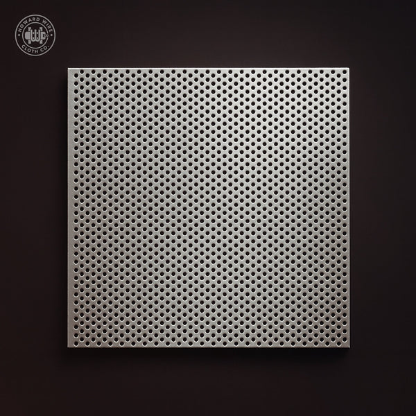 1/16" Hole on 1/8" Staggered - 20 Gauge - Stainless Steel Type 304 Perforated - 36" x 120" Sheet - Howard Wire Cloth Co.