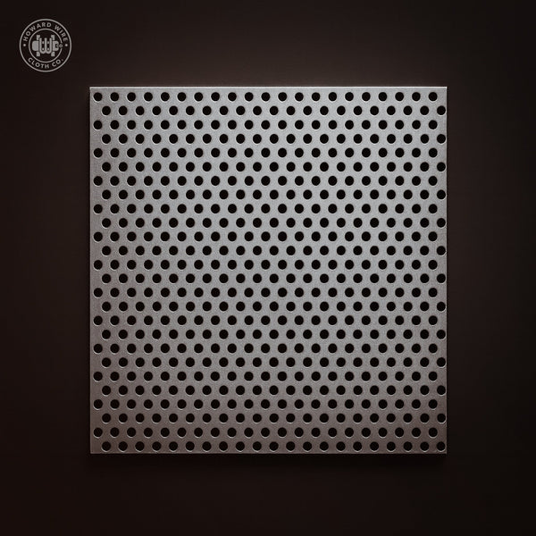 5/64" Hole on 1/8" Staggered - 20 Gauge - Stainless Steel Type 304 Perforated - 48" x 120" Sheet - Howard Wire Cloth Co.