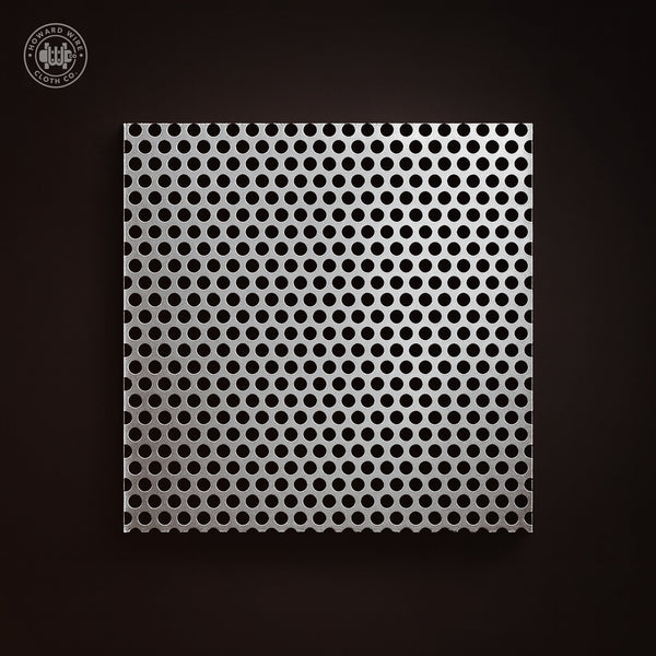 5/32" Hole on 3/16" Staggered - 16 Gauge - Stainless Steel Type 304 Perforated - 48" x 120" Sheet - Howard Wire Cloth Co.