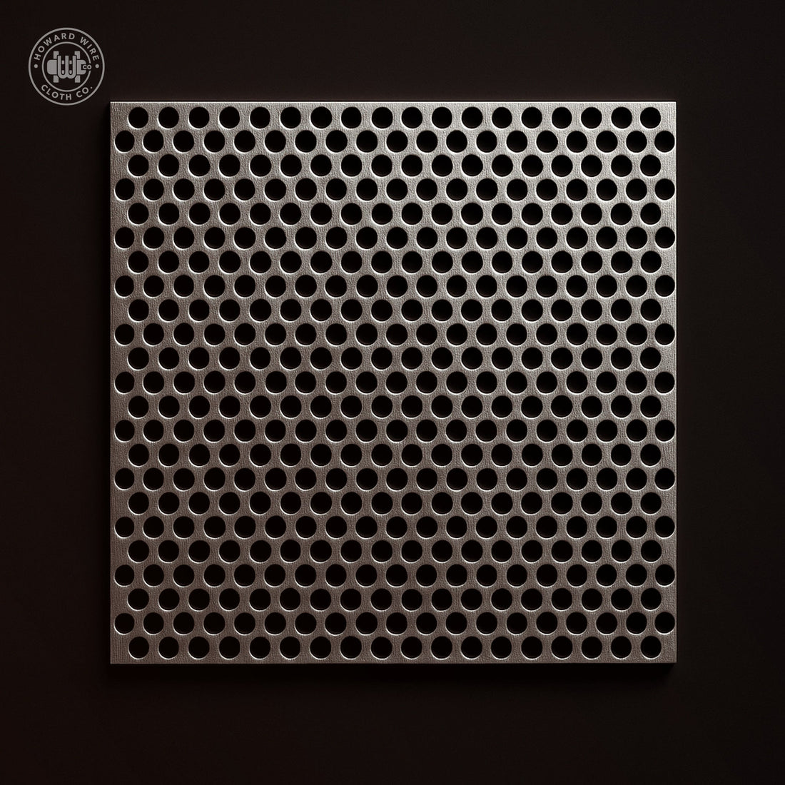 5/32" Hole on 3/16" Staggered - 18 Gauge - Stainless Steel Type 304 Perforated - 36" x 120" Sheet - Howard Wire Cloth Co.