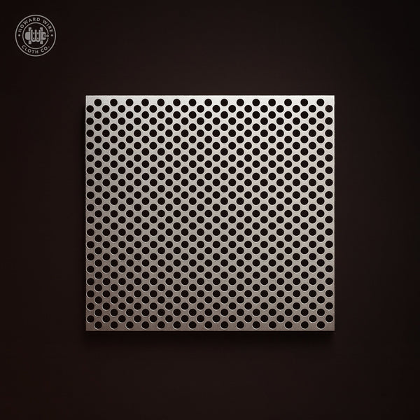 3/16" Hole on 1/4" Staggered - 14 Gauge - Stainless Steel Type 304 Perforated - 48" x 120" Sheet - Howard Wire Cloth Co.