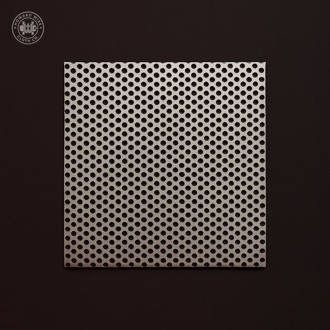 3/16" Hole on 1/4" Staggered - 22 Gauge - Stainless Steel Type 304 Perforated - 18" x 120" Sheet - Howard Wire Cloth Co.