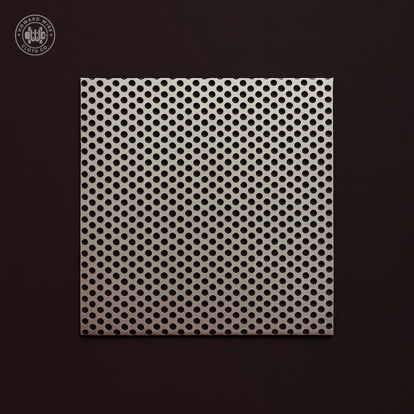 3/16" Hole on 1/4" Staggered - 22 Gauge - Stainless Steel Type 304 Perforated - 18" x 120" Sheet - Howard Wire Cloth Co.
