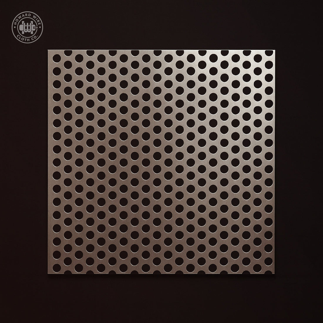 3/16" Hole on 5/16" Staggered - 16 Gauge - Stainless Steel Type 304 Perforated - 48" x 120" Sheet - Howard Wire Cloth Co.
