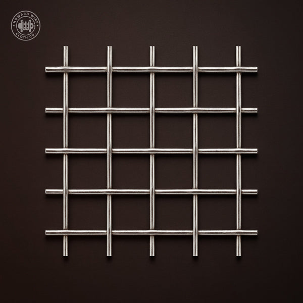 1" Mesh - .080" Wire Diameter - 316 Stainless Steel Woven Wire - 36" Wide - Howard Wire Cloth Co.