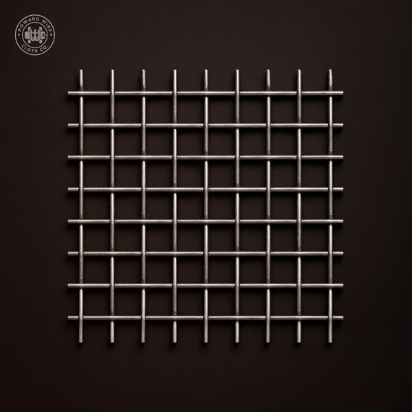 1-1/2" Mesh - .135" Wire Diameter - 316 Stainless Steel Woven Wire - 48" Wide - Howard Wire Cloth Co.