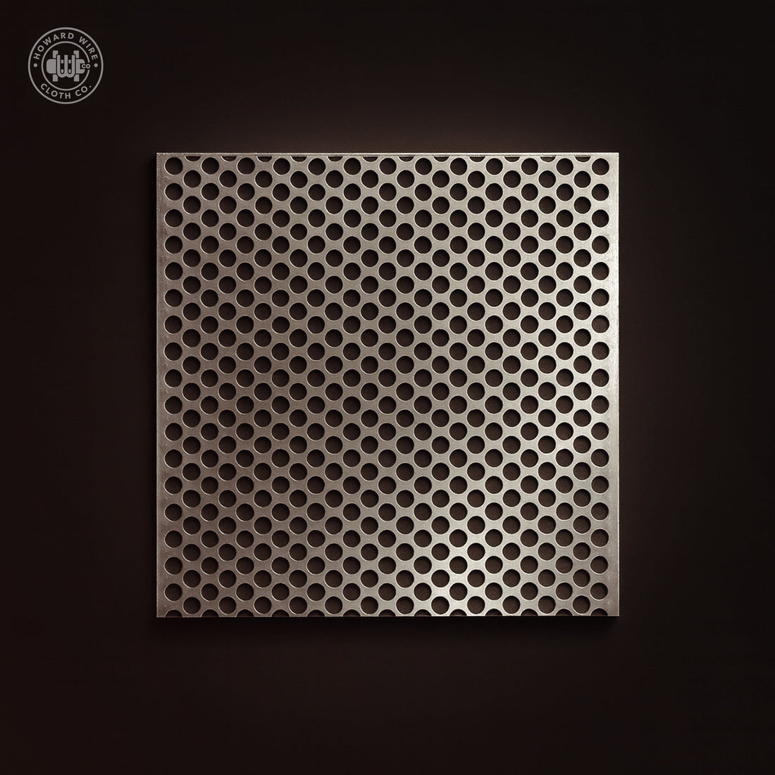 1/4" Hole on 5/16" Staggered - 18 Gauge - Stainless Steel Type 304 Perforated - 48" x 120" Sheet - Howard Wire Cloth Co.