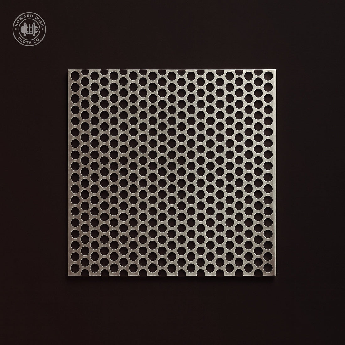 1/4" Hole on 5/16" Staggered - 20 Gauge - Stainless Steel Type 304 Perforated - 36" x 120" Sheet - Howard Wire Cloth Co.
