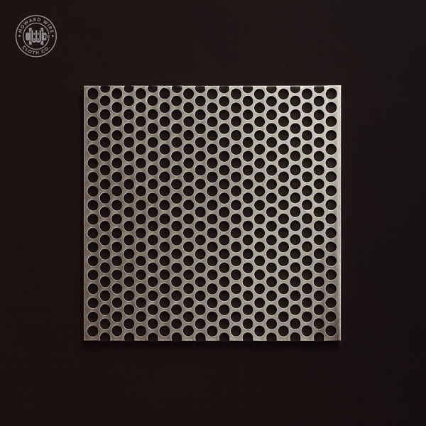 1/4" Hole on 5/16" Staggered - 20 Gauge - Stainless Steel Type 304 Perforated - 36" x 120" Sheet - Howard Wire Cloth Co.