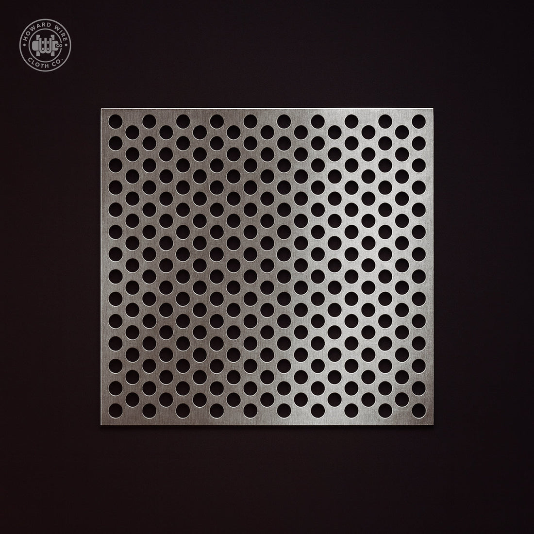 1/4" Hole on 3/8" Staggered - 11 Gauge - Stainless Steel Type 304 Perforated - 48" x 120" Sheet - Howard Wire Cloth Co.