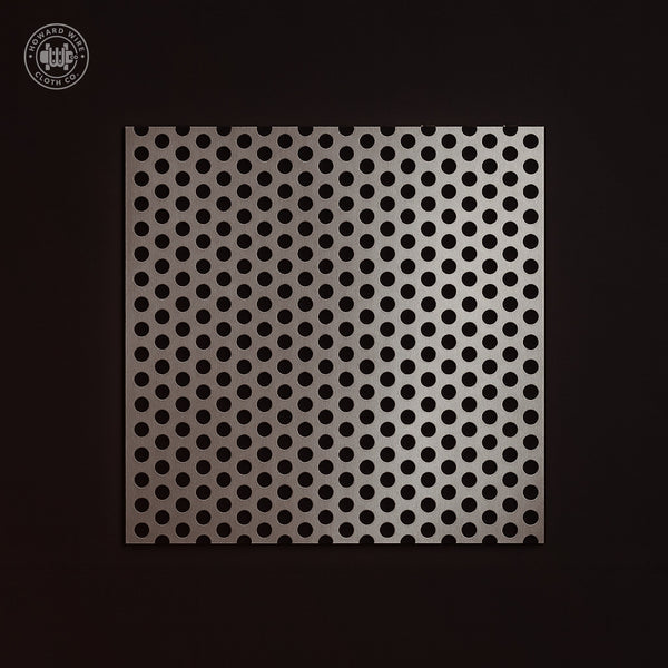 1/4" Hole on 3/8" Staggered - 14 Gauge - Stainless Steel Type 304 Perforated - 48" x 120" Sheet - Howard Wire Cloth Co.