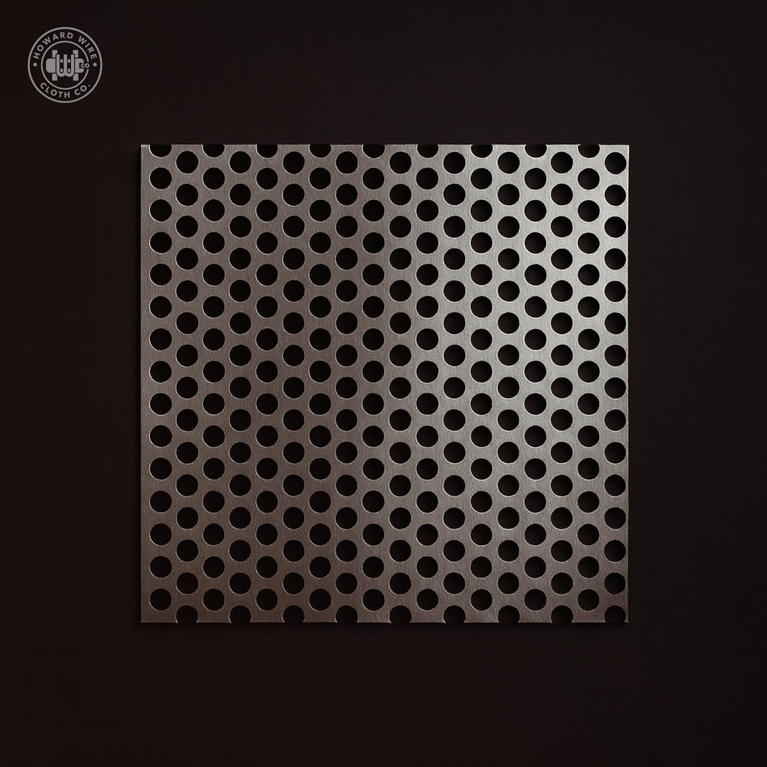 1/4" Hole on 3/8" Staggered - 18 Gauge - Stainless Steel Type 304 Perforated - 48" x 120" Sheet - Howard Wire Cloth Co.