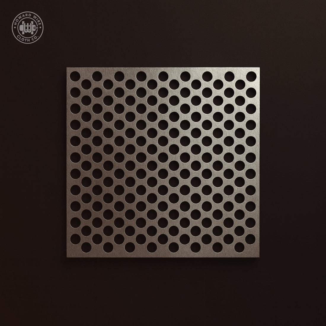 3/8" Hole on 9/16" Staggered - 16 Gauge - Stainless Steel Type 304 Perforated - 48" x 120" Sheet - Howard Wire Cloth Co.
