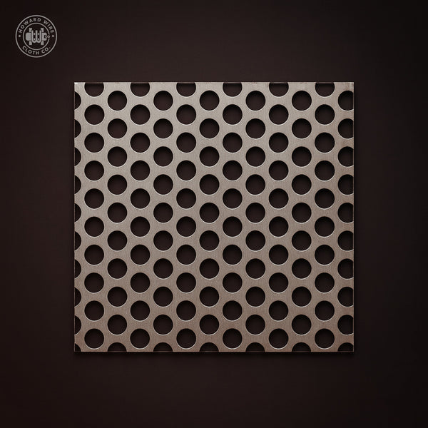 1/2" Hole on 11/16" Staggered - 11 Gauge - Stainless Steel Type 304 Perforated - Howard Wire Cloth Co.