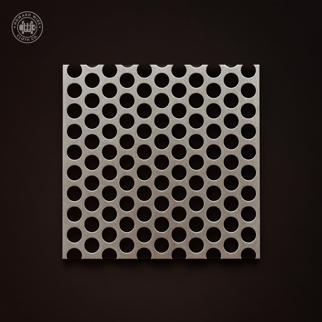 1/2" Hole on 11/16" Staggered - 14 Gauge - Stainless Steel Type 304 Perforated - Howard Wire Cloth Co.