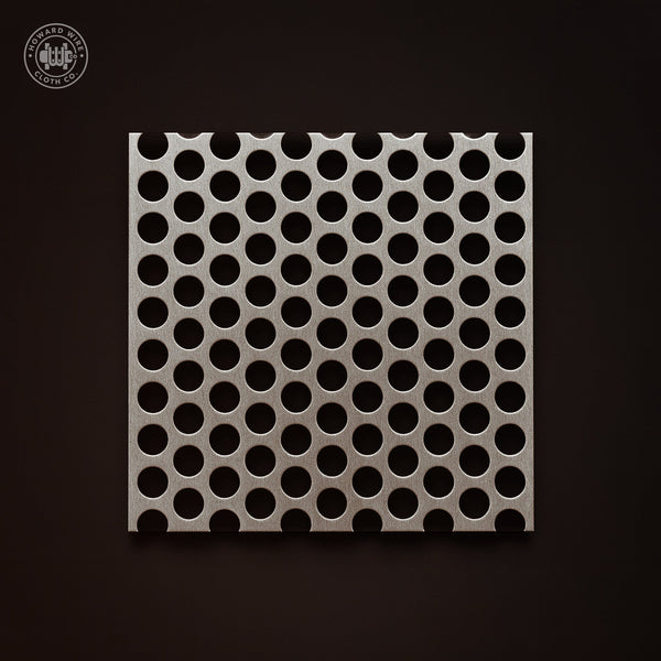 1/2" Hole on 11/16" Staggered - 14 Gauge - Stainless Steel Type 304 Perforated - Howard Wire Cloth Co.