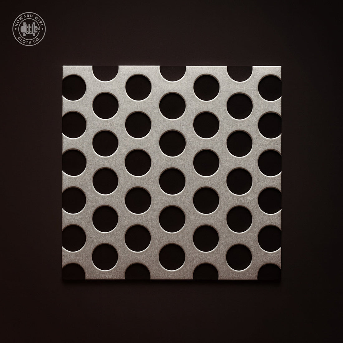 3/4" Hole on 1" Staggered - 11 Gauge - Stainless Steel Type 304 Perforated - 48" x 120" Sheet - Howard Wire Cloth Co.