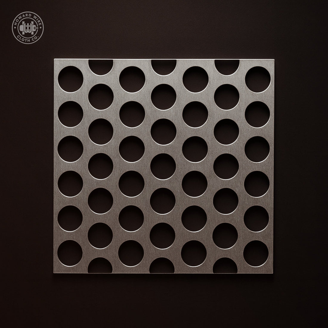 3/4" Hole on 1" Staggered - 16 Gauge - Stainless Steel Type 304 Perforated - 48" x 120" Sheet - Howard Wire Cloth Co.