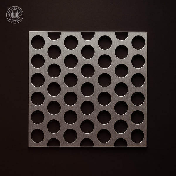 3/4" Hole on 1" Staggered - 16 Gauge - Stainless Steel Type 304 Perforated - 48" x 120" Sheet - Howard Wire Cloth Co.