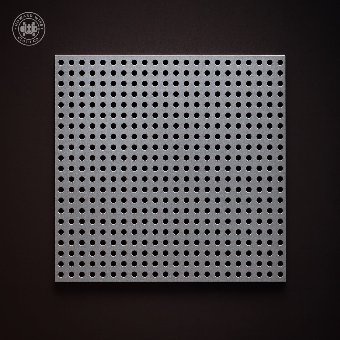 .033" Hole on .055" Straight - 26 Gauge - Galvanized Steel Perforated - 36" x 120" Sheet - Howard Wire Cloth Co.