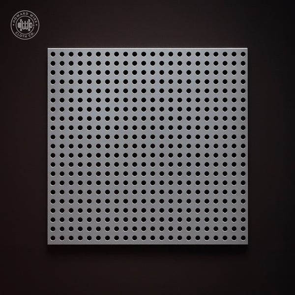 .033" Hole on .055" Straight - 26 Gauge - Galvanized Steel Perforated - 36" x 120" Sheet - Howard Wire Cloth Co.