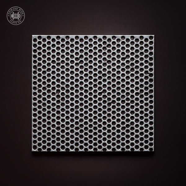 1/4" Hole on 3/8" Staggered - 20 Gauge - Galvanized Before Perforated - 48" x 120" Sheet - Howard Wire Cloth Co.