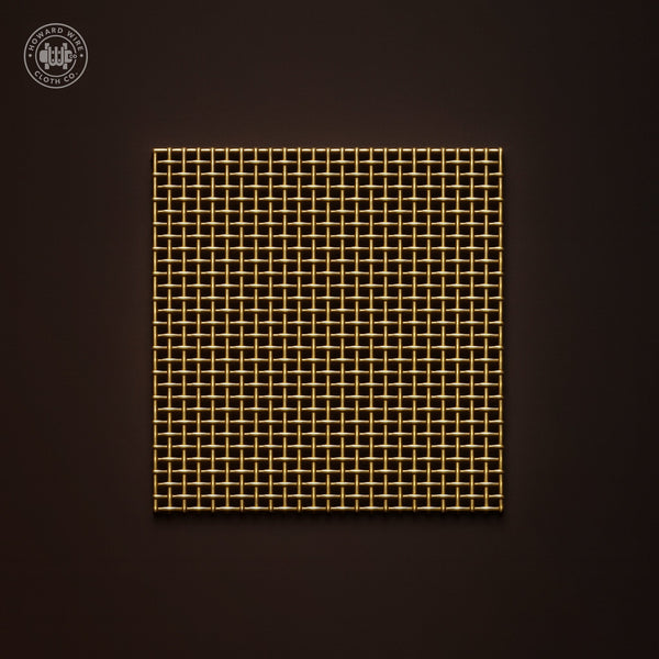 100 Mesh - .0045" Wire Diameter - Brass Woven Wire - 36" Wide - Howard Wire Cloth Co.