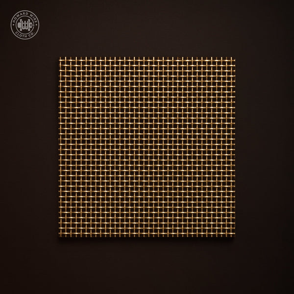 14 Mesh - .020" Wire Diameter - Brass Woven Wire - 36" Wide - Howard Wire Cloth Co.
