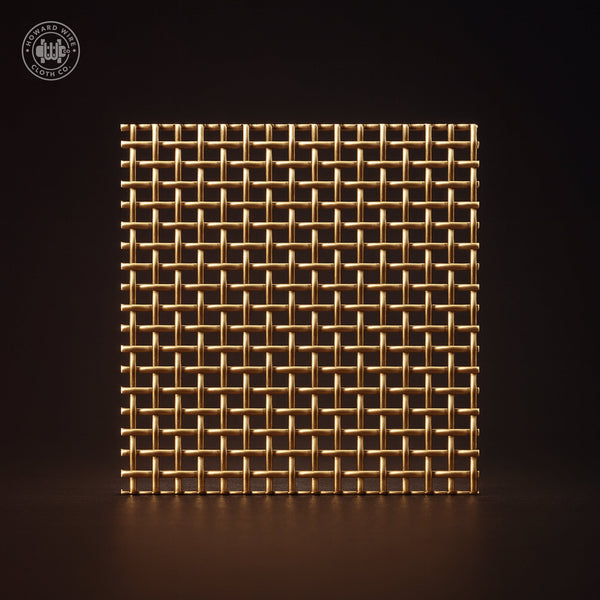 16 Mesh - .018" Wire Diameter - Brass Woven Wire - 36" Wide - Howard Wire Cloth Co.