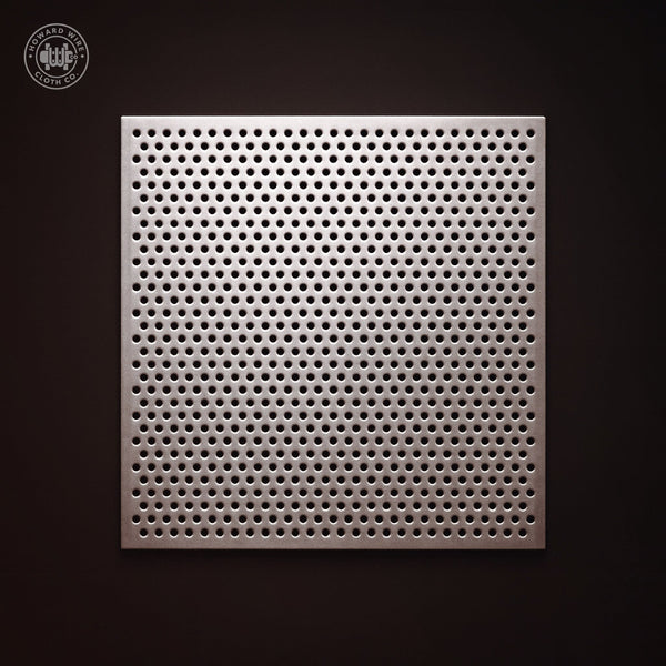 .020" Hole on .030" Staggered - 26 Gauge - Plain Steel Perforated - 24" x 120" Sheet - Howard Wire Cloth Co.