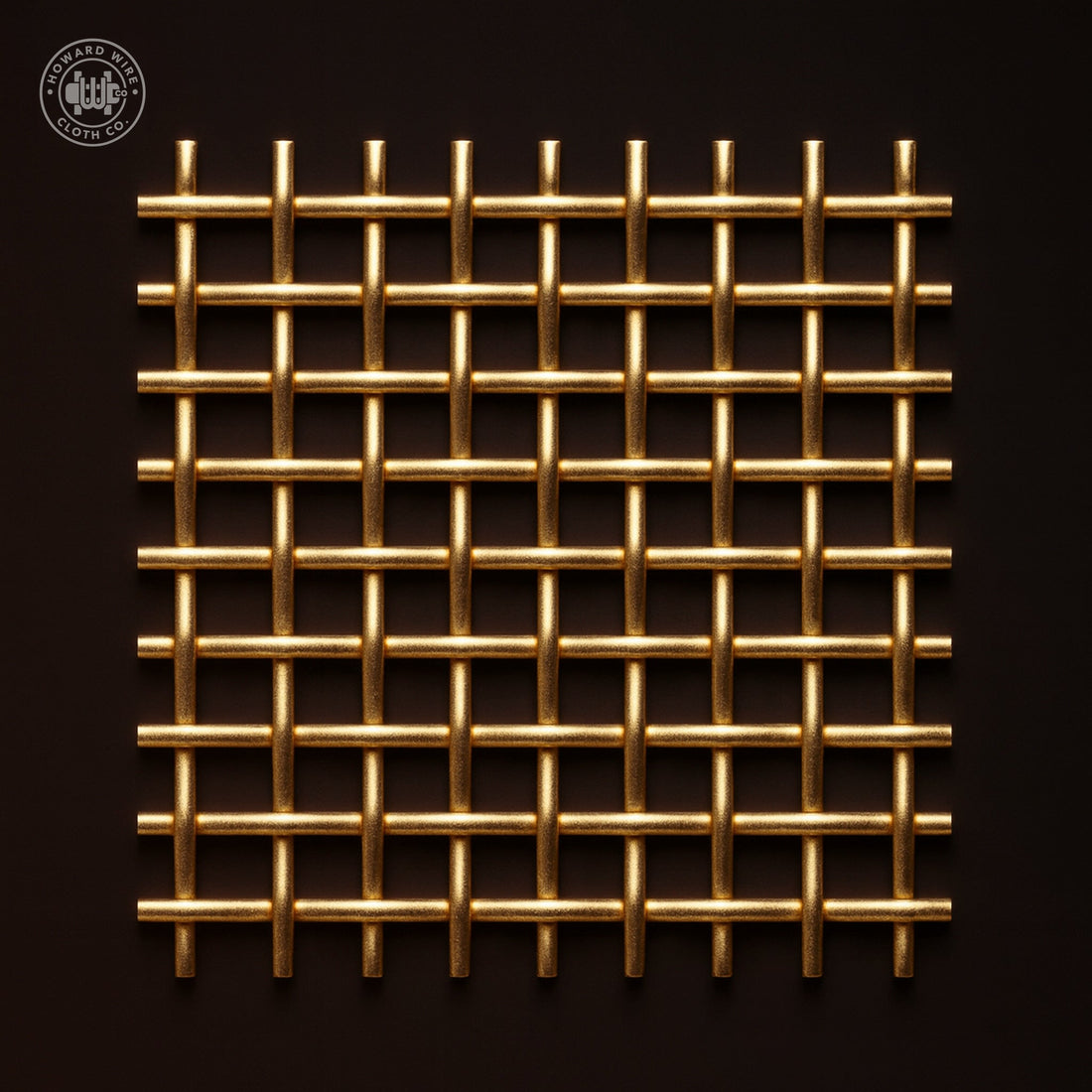 2 Mesh - .063" Wire Diameter - Brass Woven Wire - 36" Wide - Howard Wire Cloth Co.