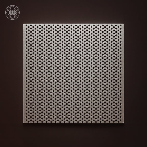 .020" Hole on .045" Staggered - 26 Gauge - Plain Steel Perforated - 36" x 120" Sheet - Howard Wire Cloth Co.