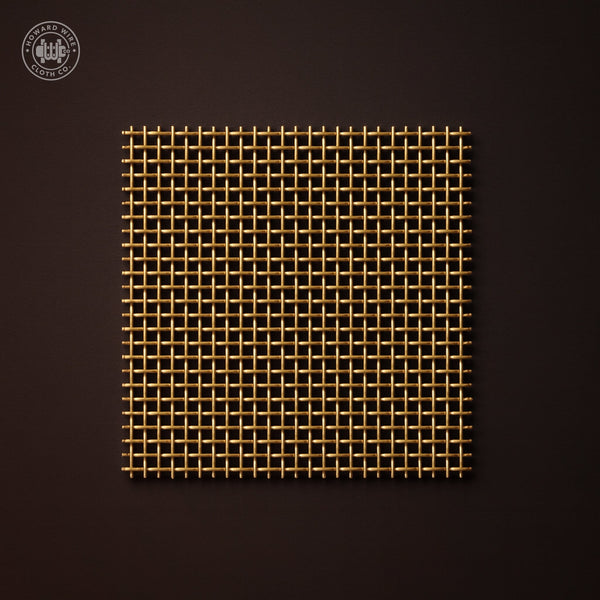 20 Mesh - .016" Wire Diameter - Brass Woven Wire - 36" Wide - Howard Wire Cloth Co.