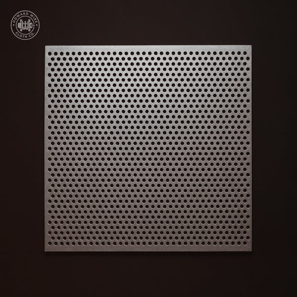 .027" Hole on .055" Staggered - 26 Gauge - Plain Steel Perforated - 36" x 120" Sheet - Howard Wire Cloth Co.