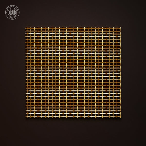 24 Mesh - .014" Wire Diameter - Brass Woven Wire - 36" Wide - Howard Wire Cloth Co.